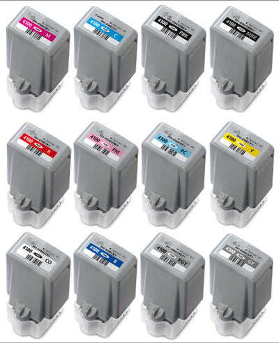 OCBESTJET Canon PFI-4100 (80ml Full-Color Pigment Ink) Compatible Ink Cartridges